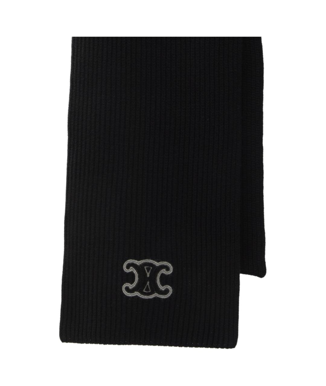 CELINE Черный шарф, фото 2