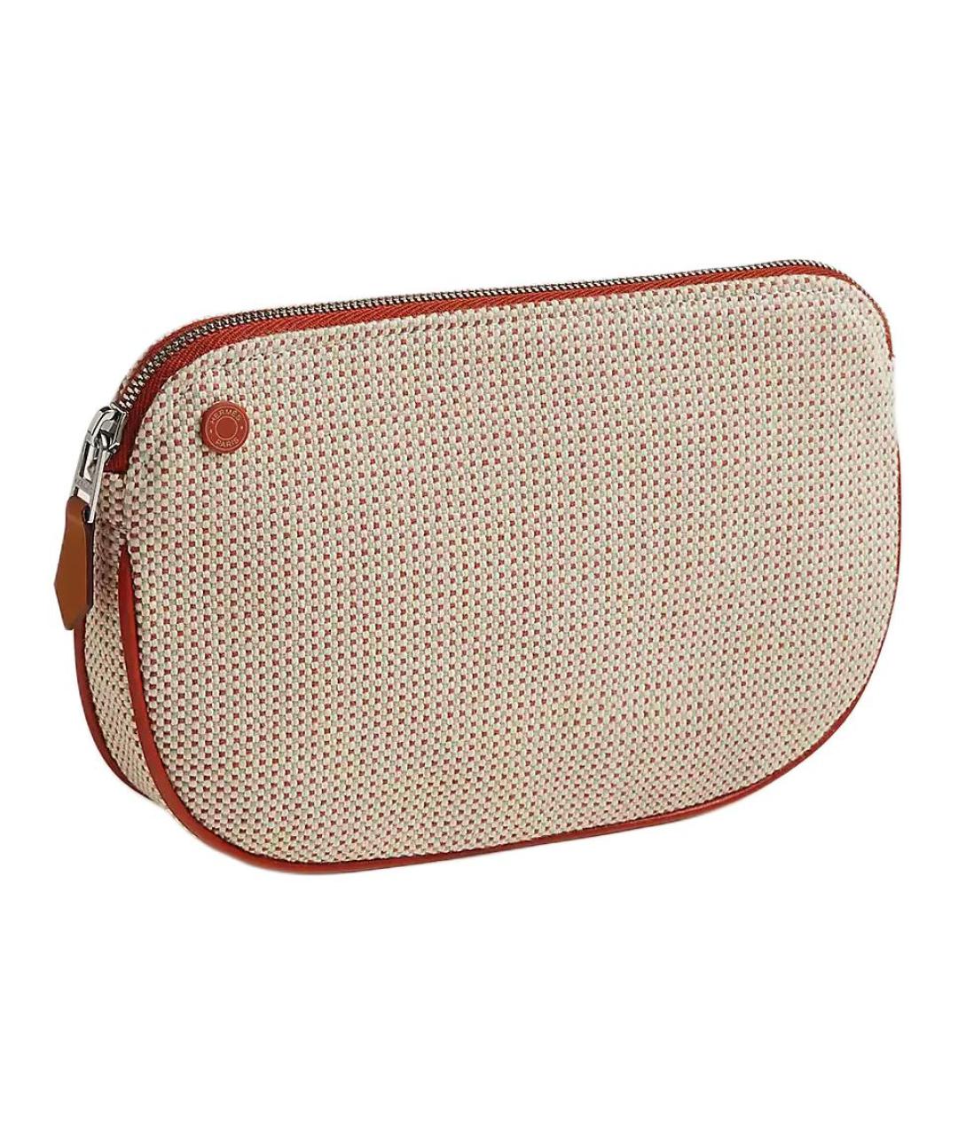 HERMES Бежевая косметичка, фото 1