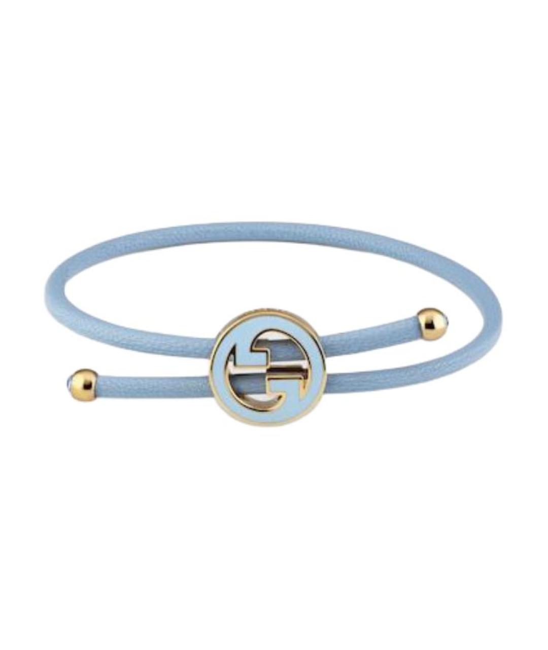 GUCCI Голубой латунный браслет, фото 1