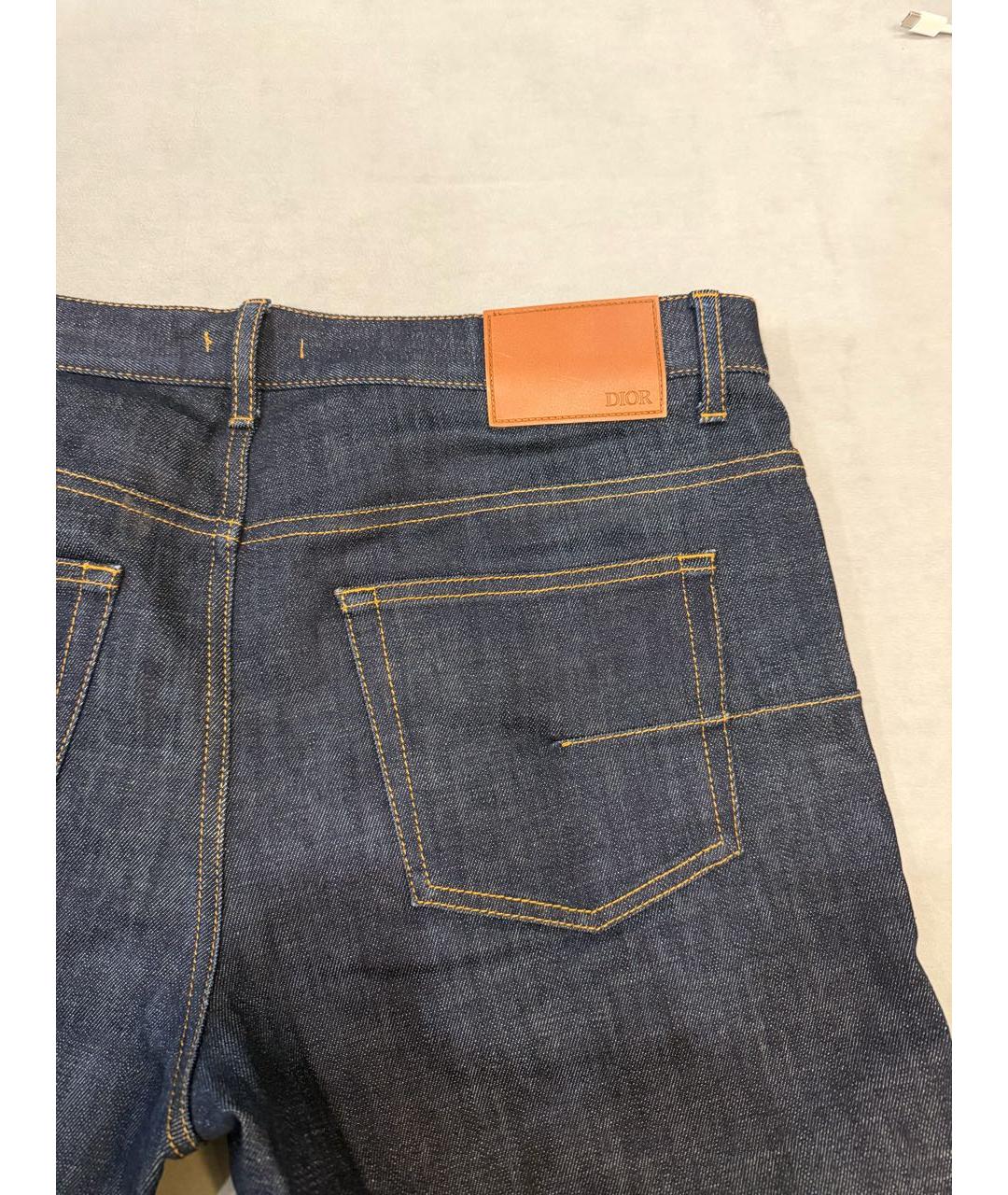 CHRISTIAN DIOR Темно-синие хлопковые прямые джинсы, фото 2