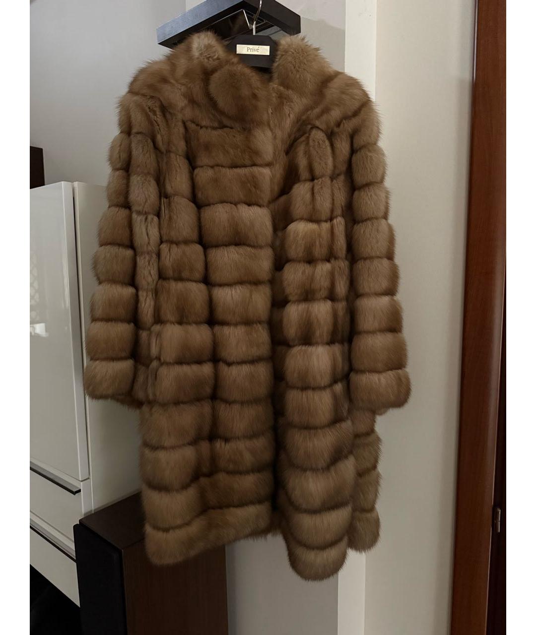 BRASCHI Бежевая меховая шуба, фото 6