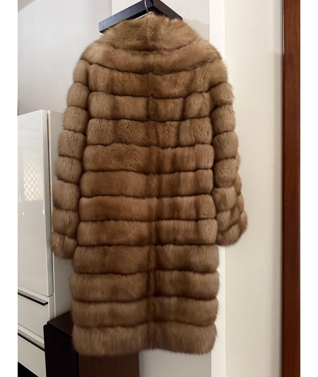 BRASCHI Бежевая меховая шуба, фото 5
