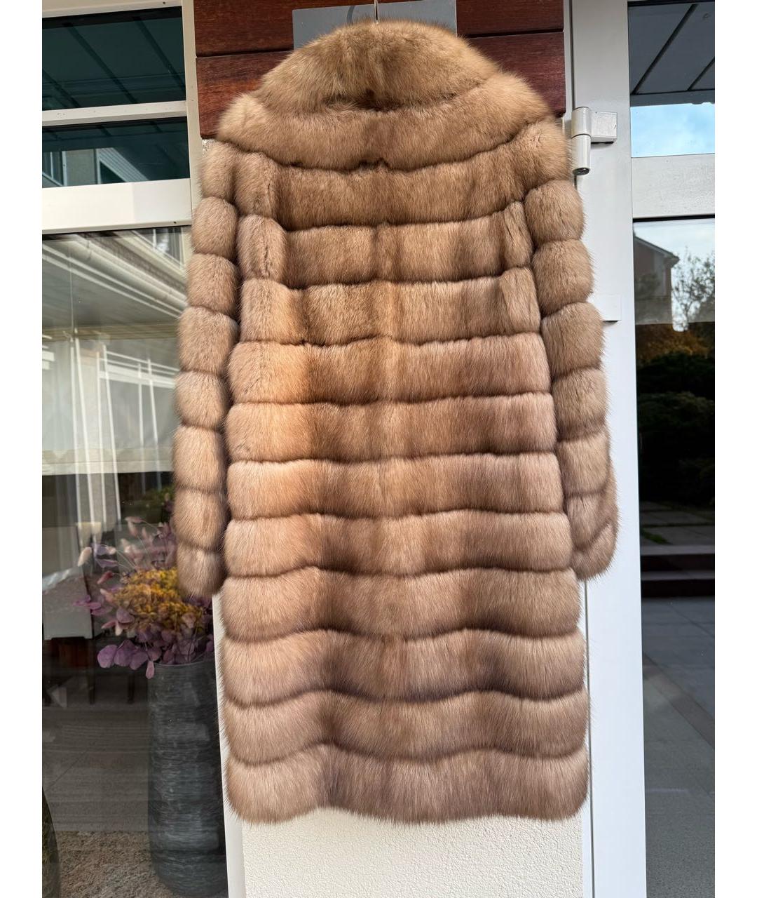 BRASCHI Бежевая меховая шуба, фото 2