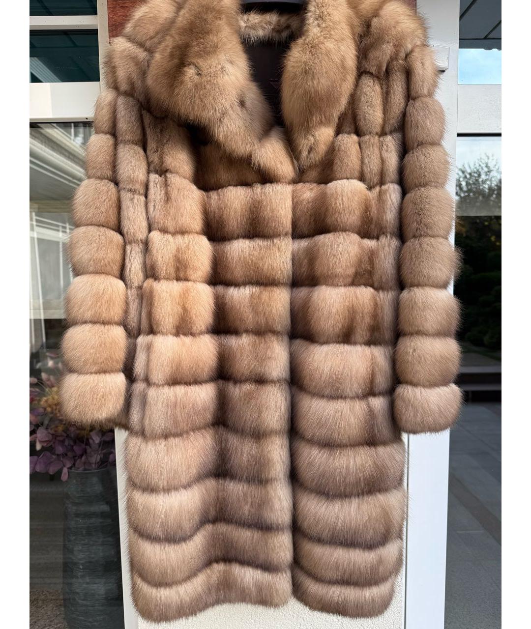 BRASCHI Бежевая меховая шуба, фото 9