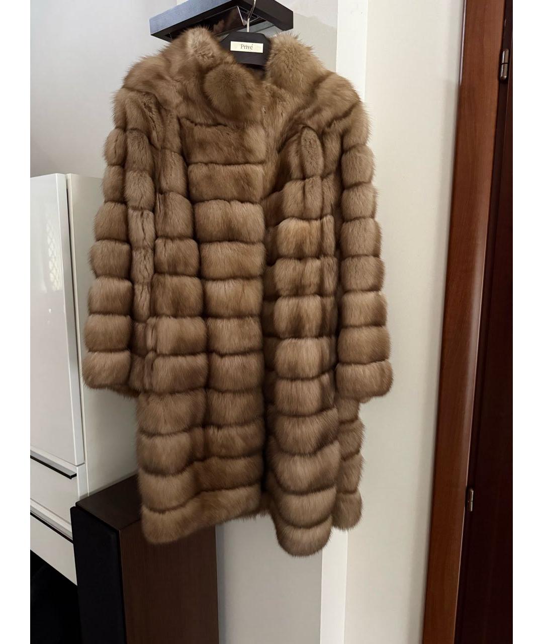 BRASCHI Бежевая меховая шуба, фото 7