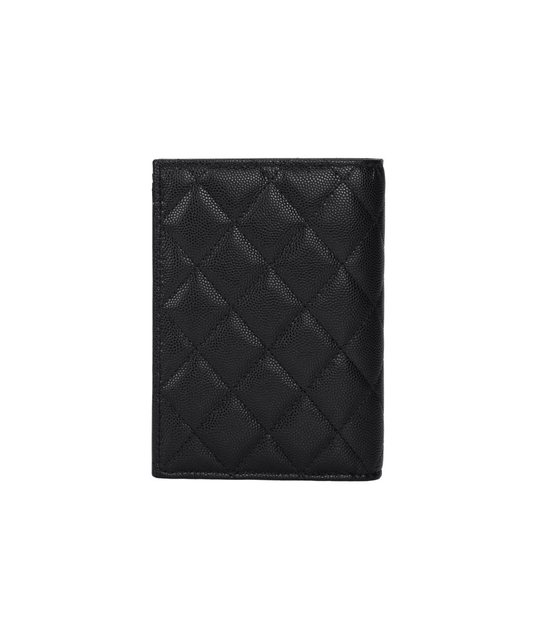 CHANEL Черный кожаный кошелек, фото 3