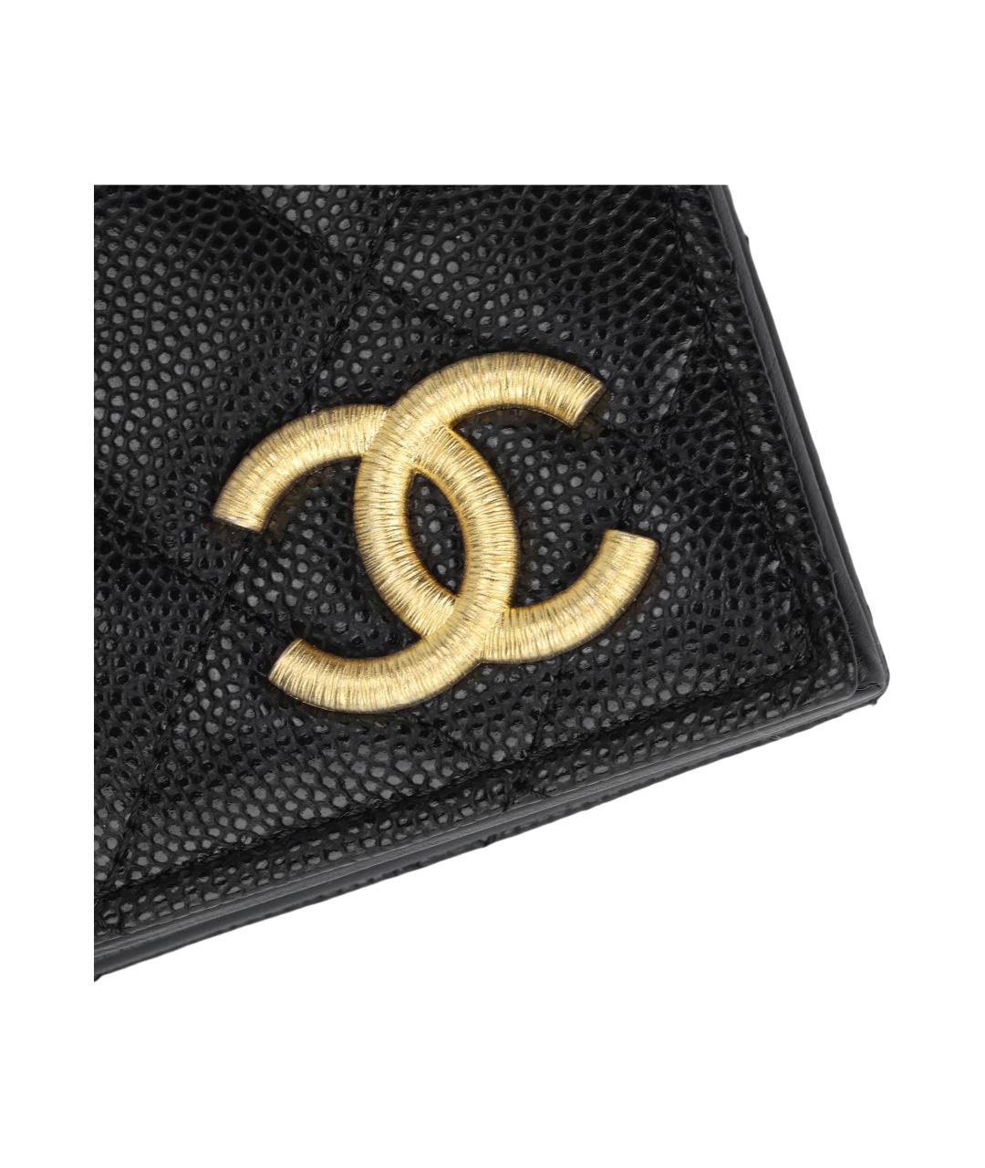 CHANEL Черный кожаный кошелек, фото 5