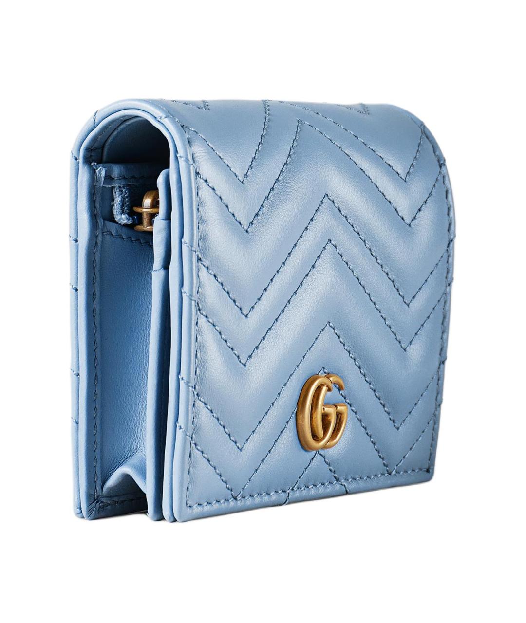 GUCCI Голубой кожаный кошелек, фото 3