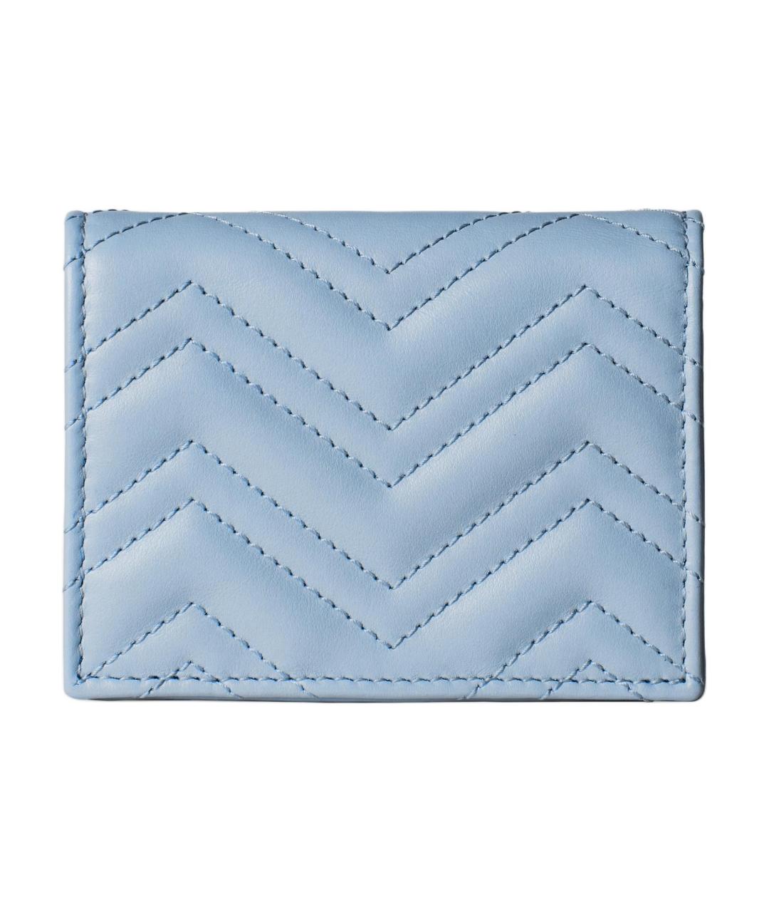 GUCCI Голубой кожаный кошелек, фото 4