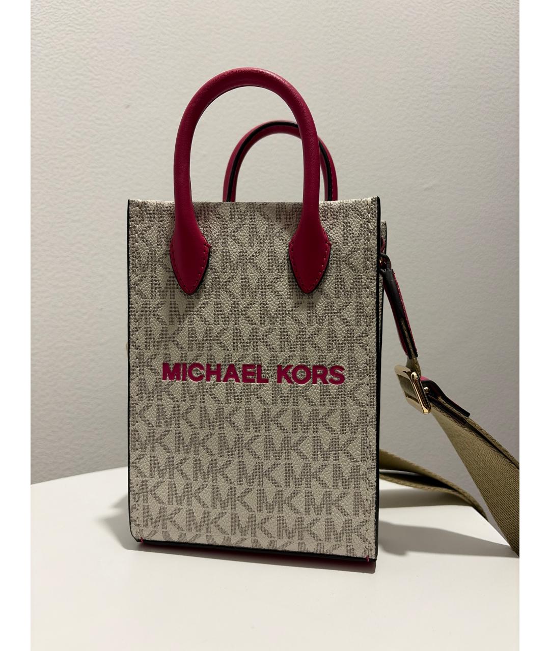 MICHAEL KORS Бежевая сумка с короткими ручками, фото 3