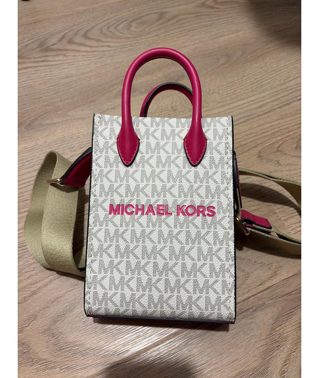 MICHAEL KORS Бежевая сумка с короткими ручками, фото 5