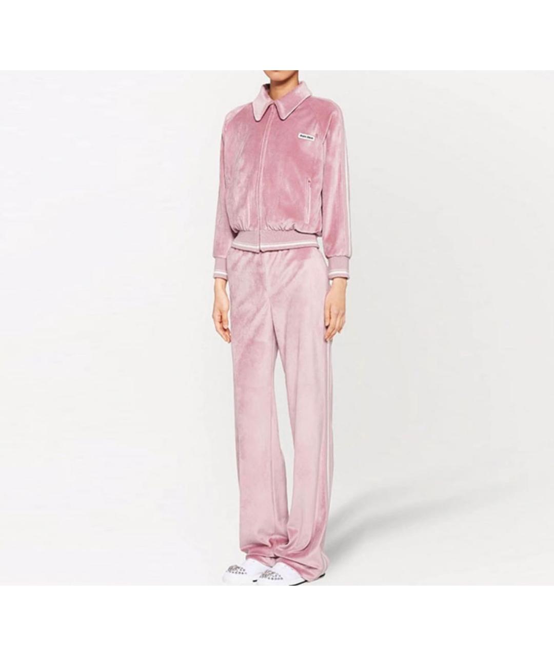 MIU MIU Розовый хлопковый спортивные костюмы, фото 5