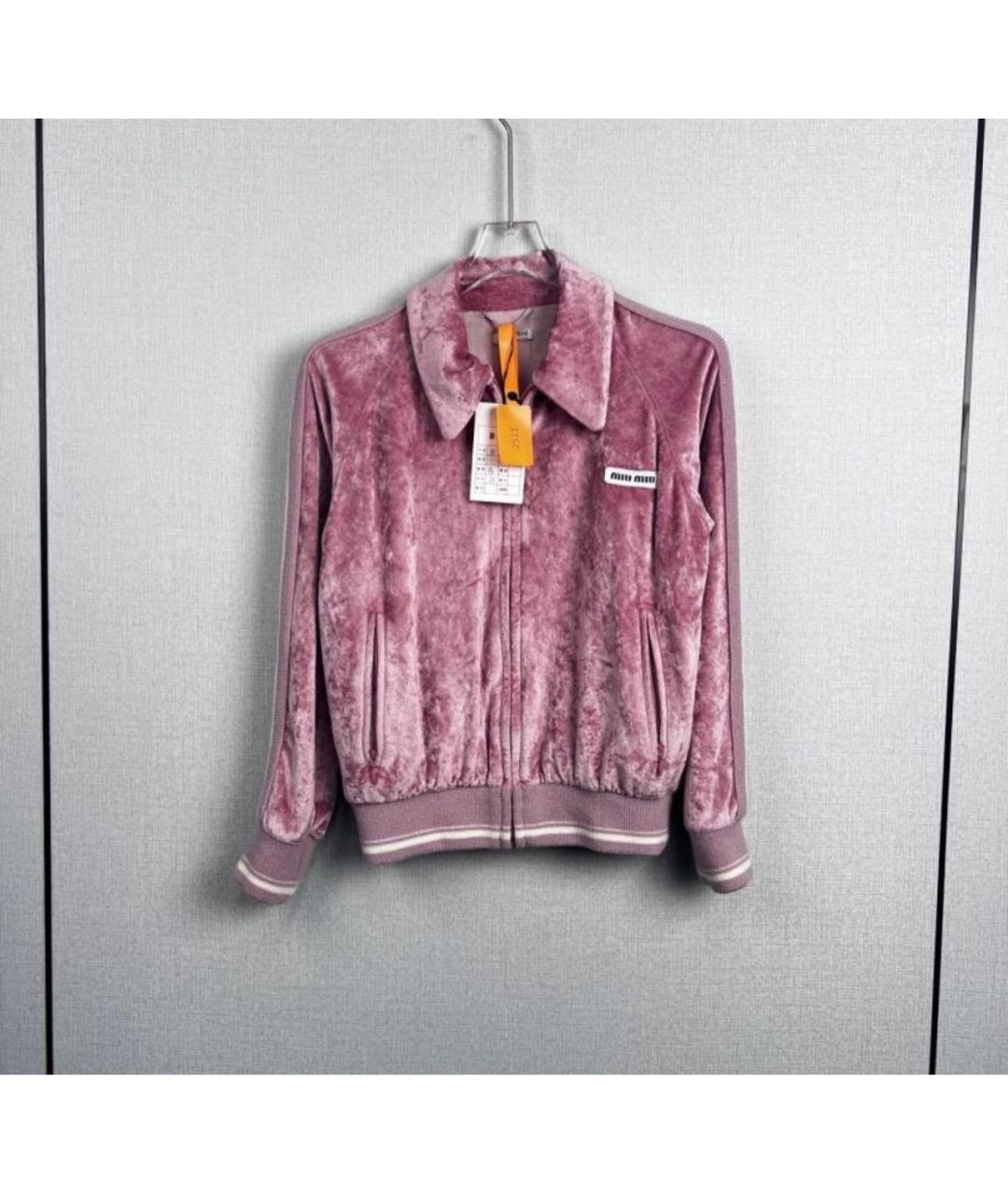 MIU MIU Розовый хлопковый спортивные костюмы, фото 2