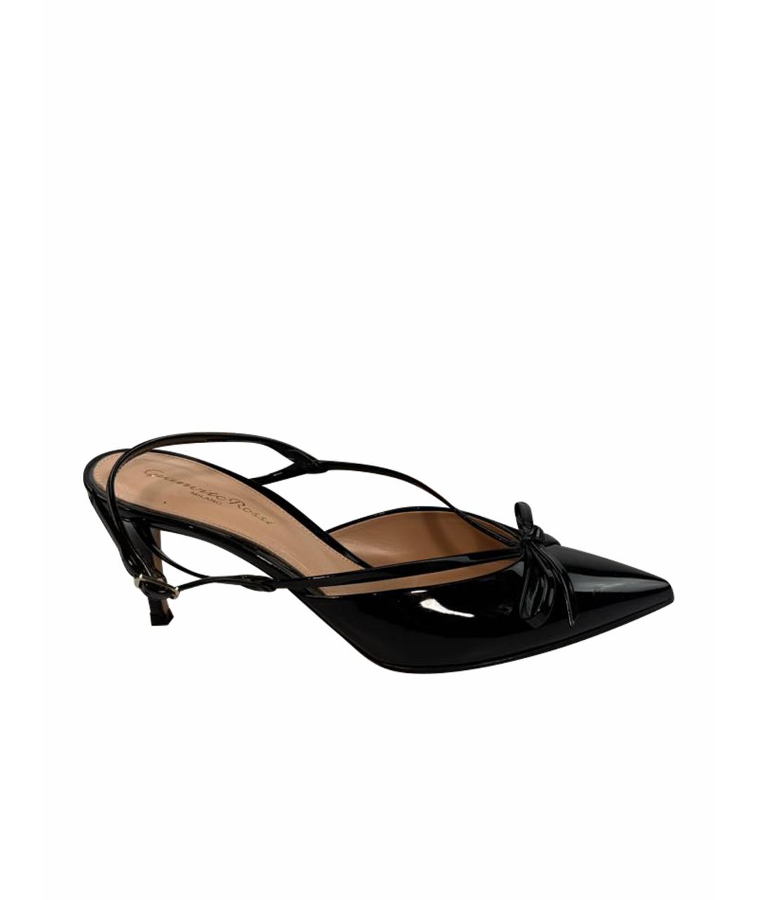 GIANVITO ROSSI Черные туфли из лакированной кожи, фото 1