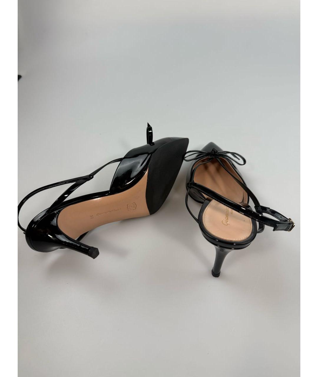 GIANVITO ROSSI Черные туфли из лакированной кожи, фото 5