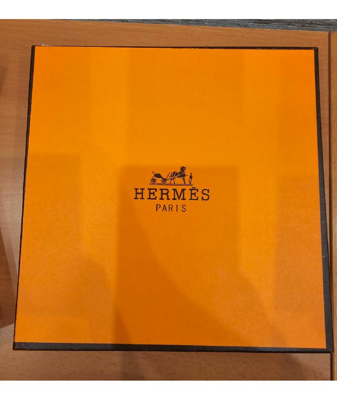 HERMES Оранжевый шелковый платок, фото 3