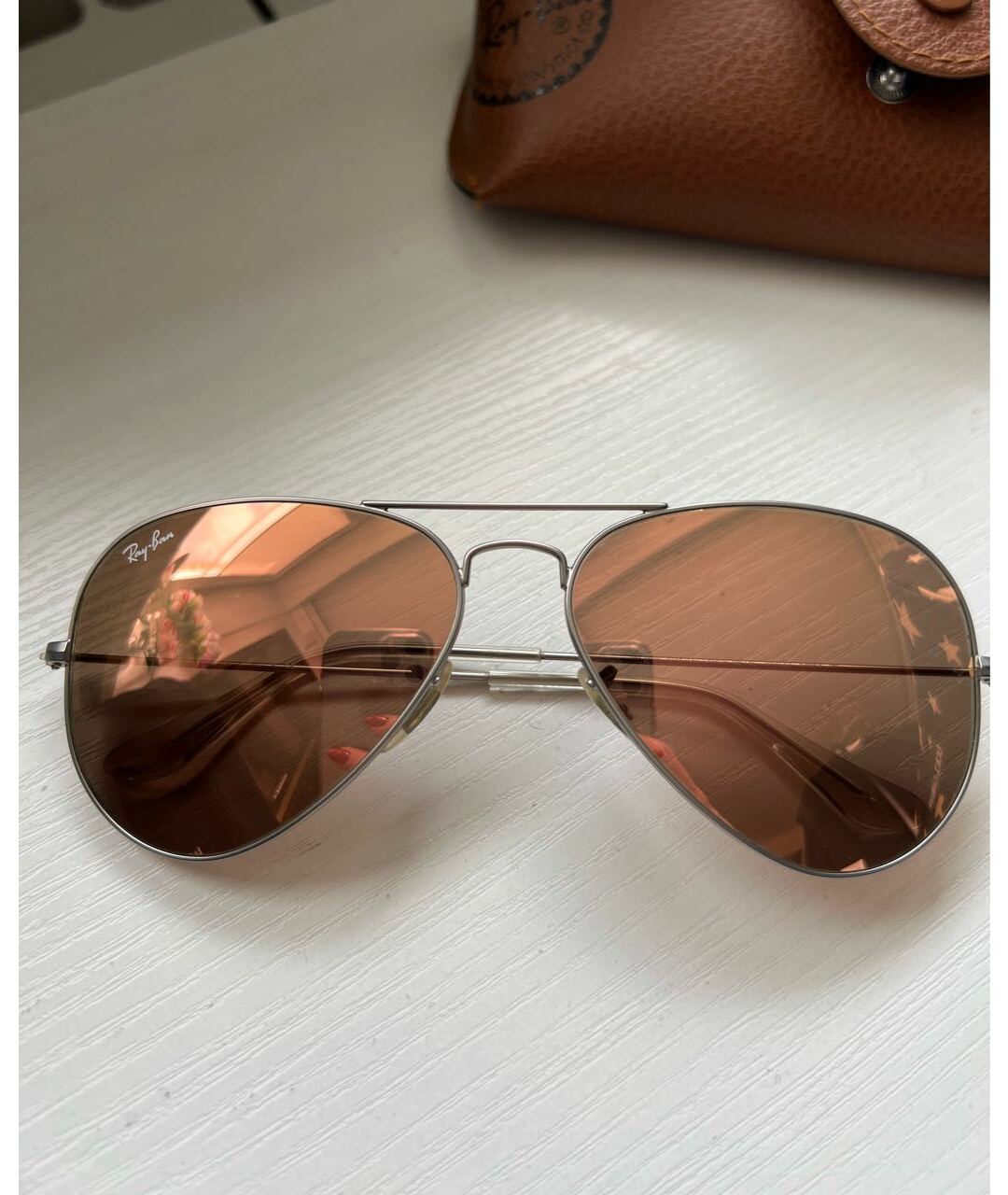 RAY BAN Металлические солнцезащитные очки, фото 5