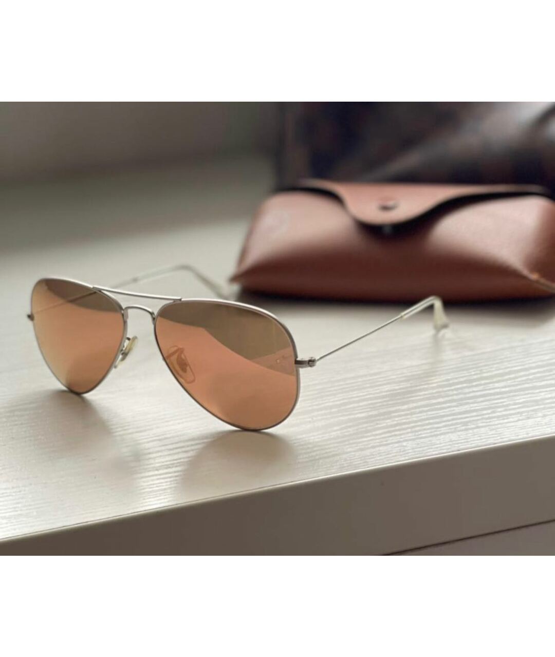 RAY BAN Металлические солнцезащитные очки, фото 7