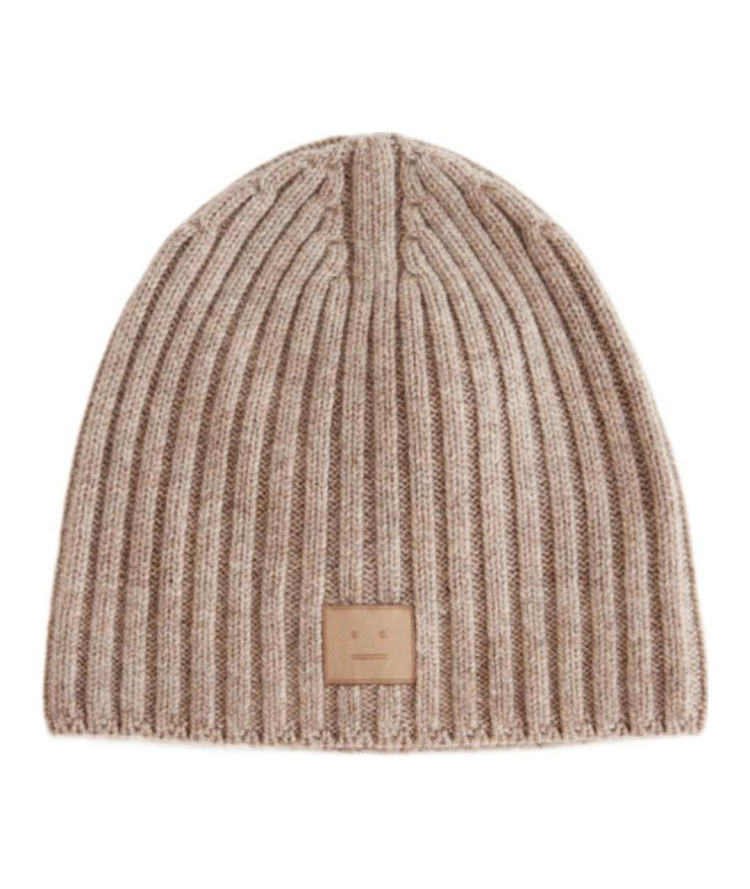 ACNE STUDIOS Бежевая шерстяная шапка, фото 1
