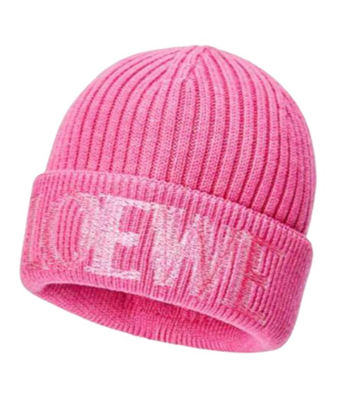 LOEWE Розовая шерстяная шапка, фото 3