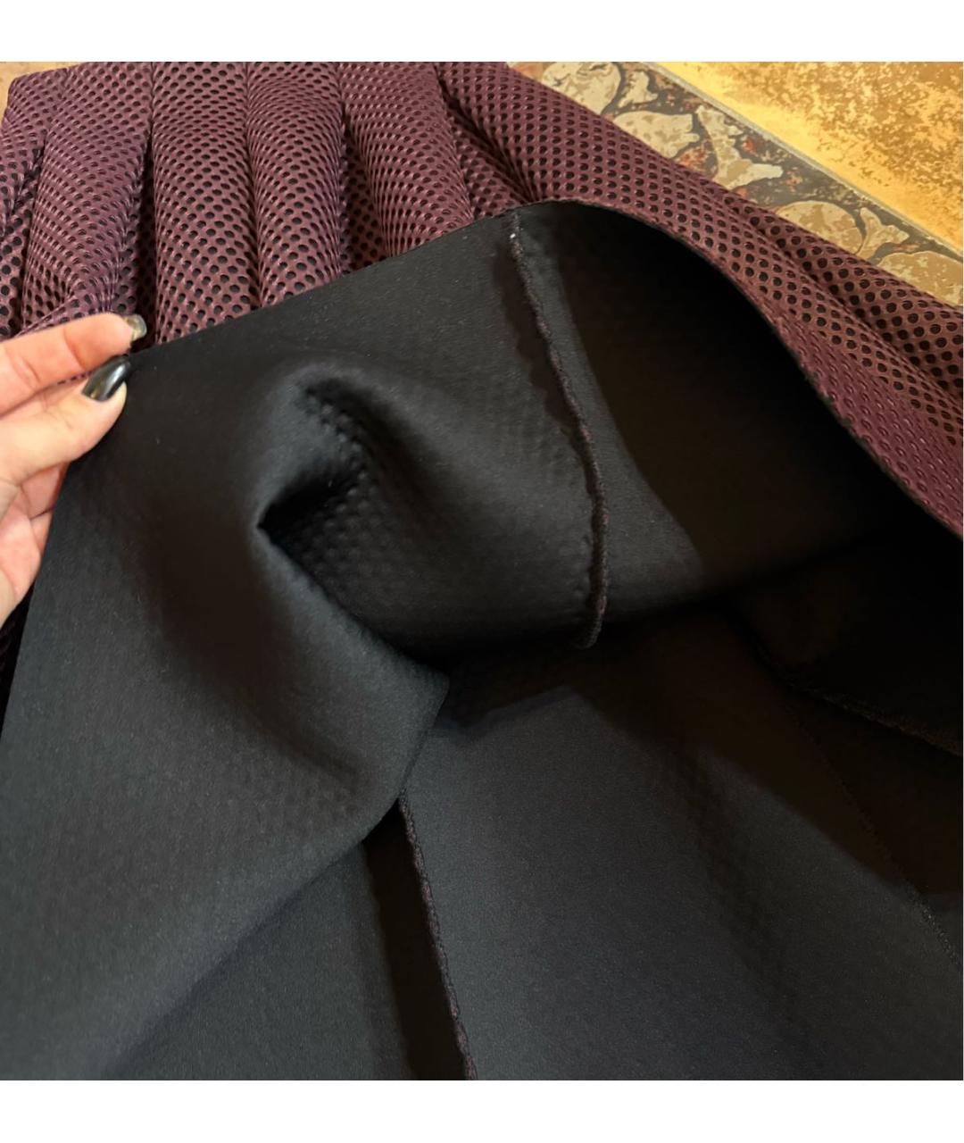 MAJE Бордовая юбка миди, фото 4