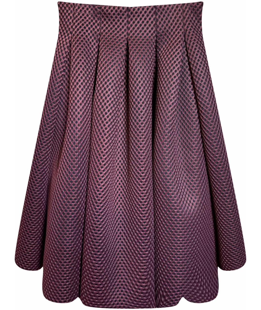 MAJE Бордовая юбка миди, фото 1