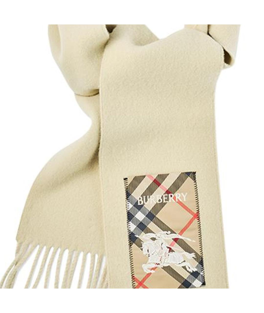 BURBERRY Бежевый шарф, фото 2
