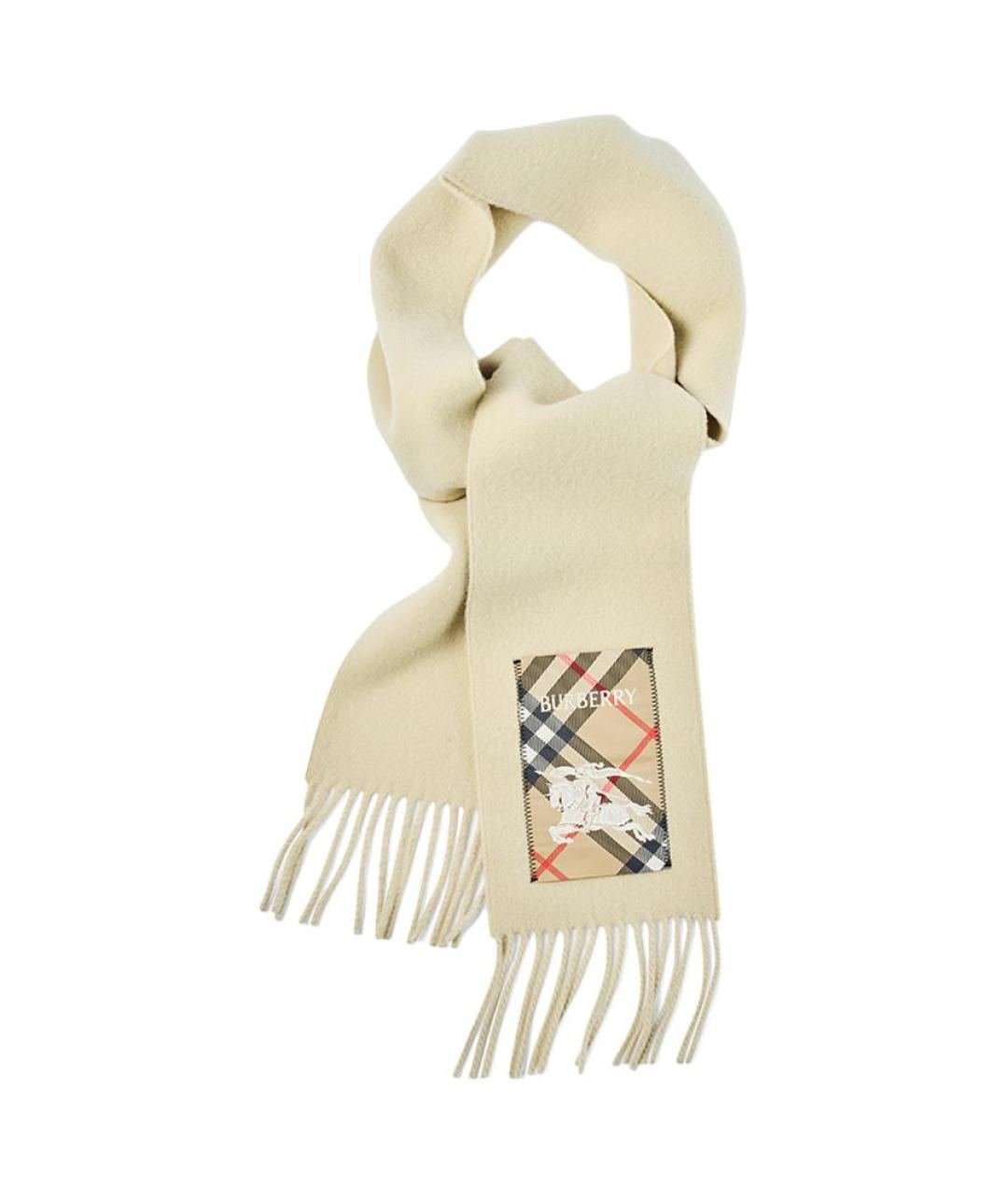 BURBERRY Бежевый шарф, фото 1