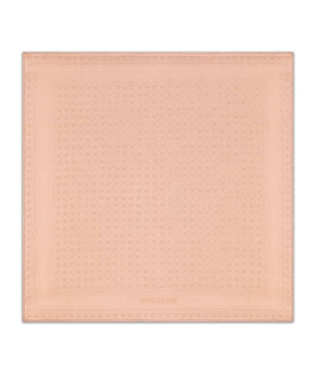 CHRISTIAN DIOR Оранжевый кашемировый шарф, фото 1