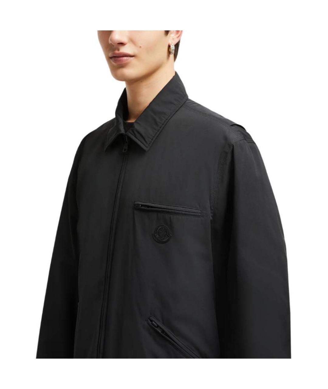 MONCLER Черный пуховик, фото 2