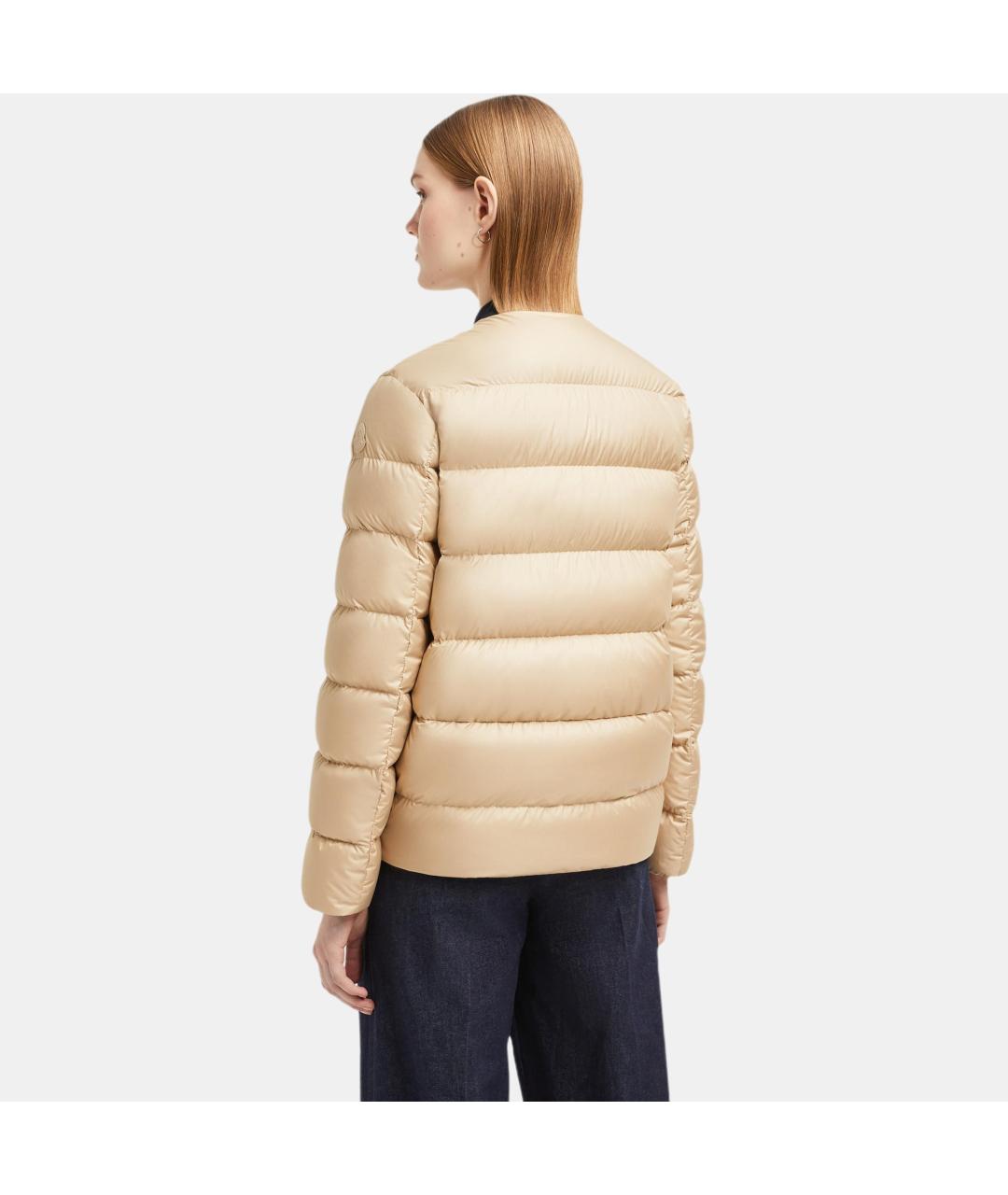 MONCLER Бежевый пуховик, фото 2