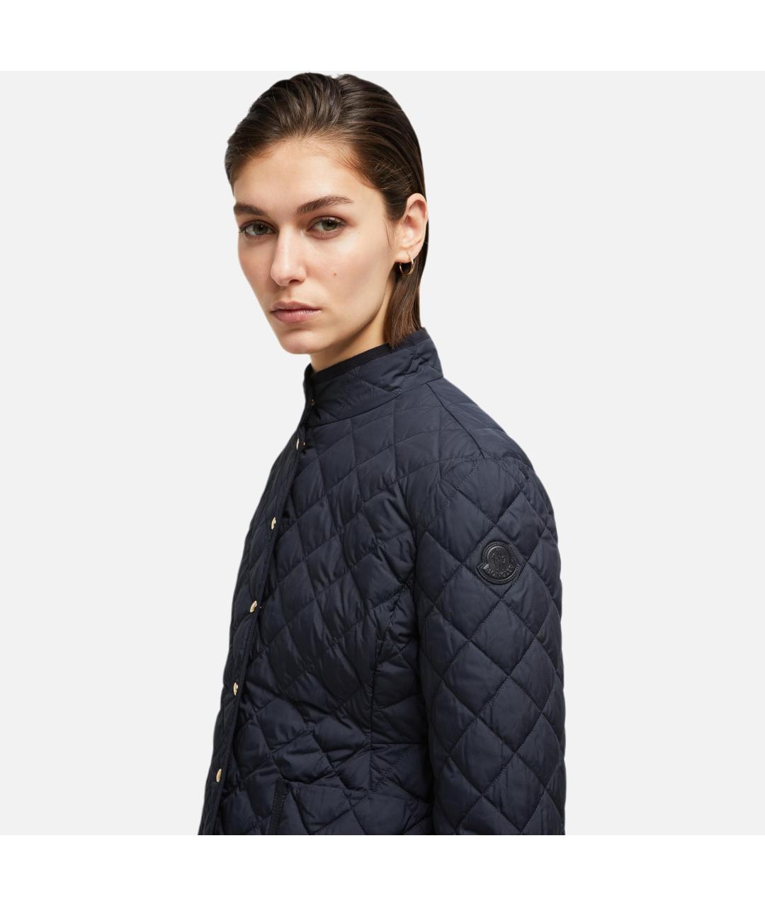 MONCLER Темно-синий пуховик, фото 5