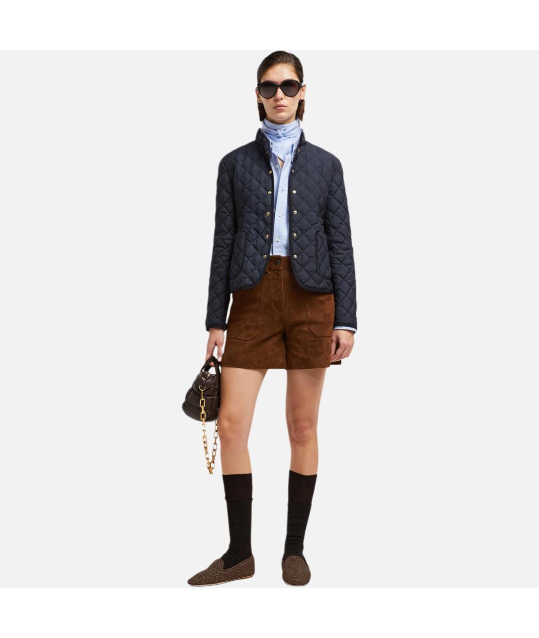 MONCLER Темно-синий пуховик, фото 4