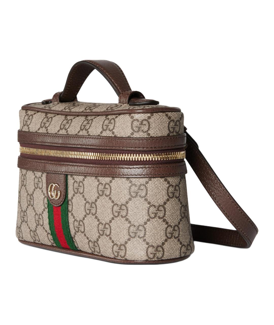 GUCCI Коричневая косметичка, фото 2