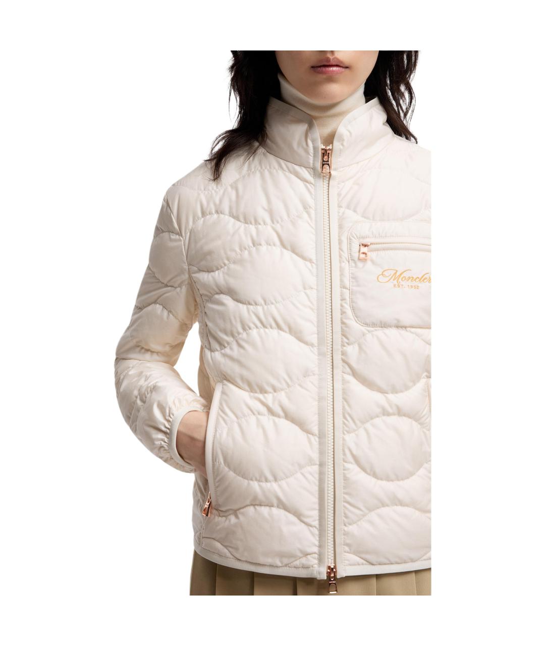 MONCLER Бежевый пуховик, фото 4