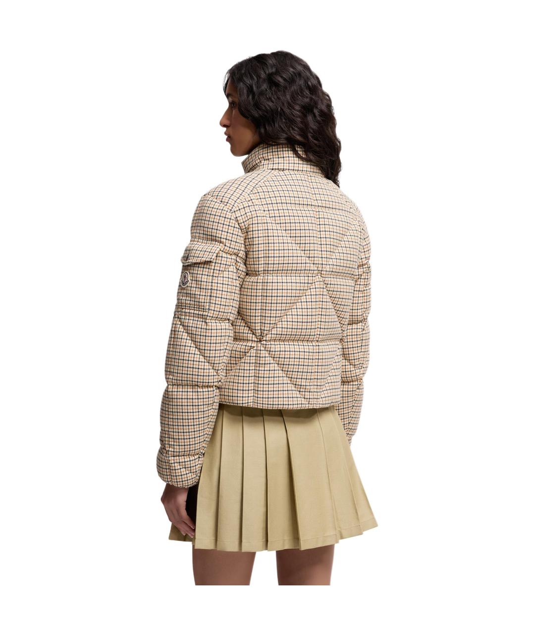 MONCLER Бежевый пуховик, фото 3