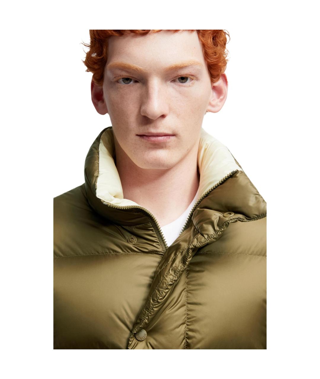 MONCLER Хаки пуховик, фото 4