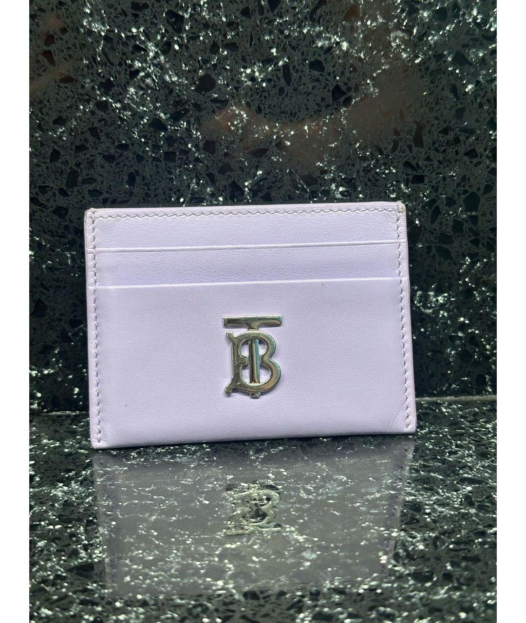 BURBERRY Фиолетовый кожаный кардхолдер, фото 5