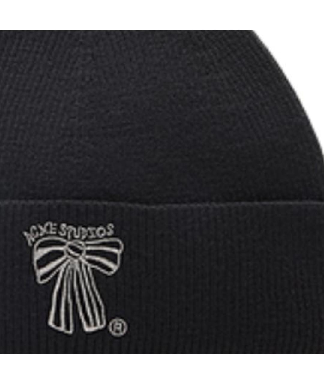 ACNE STUDIOS Черная шерстяная шапка, фото 2