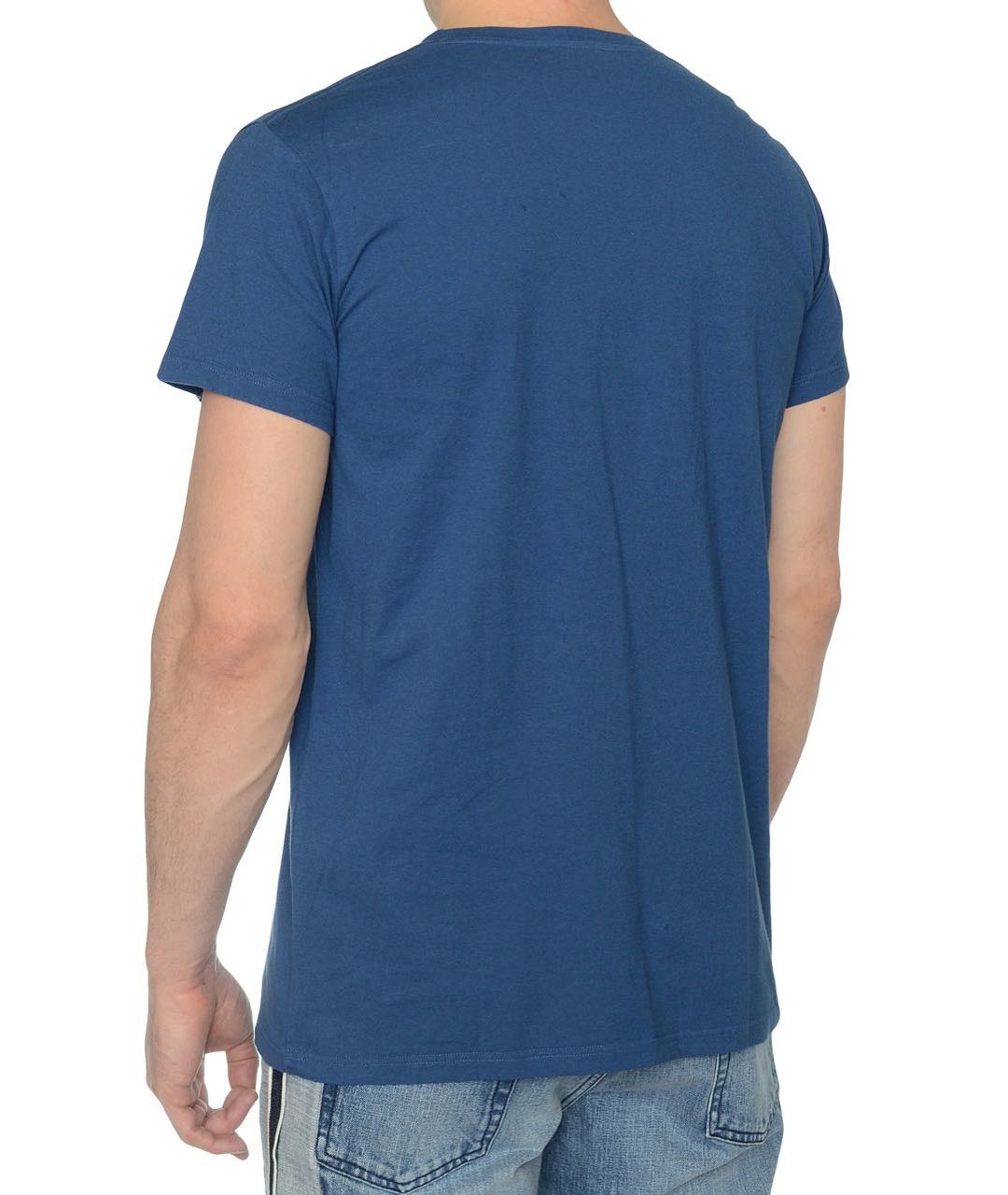 BALMAIN Синяя хлопковая футболка, фото 3