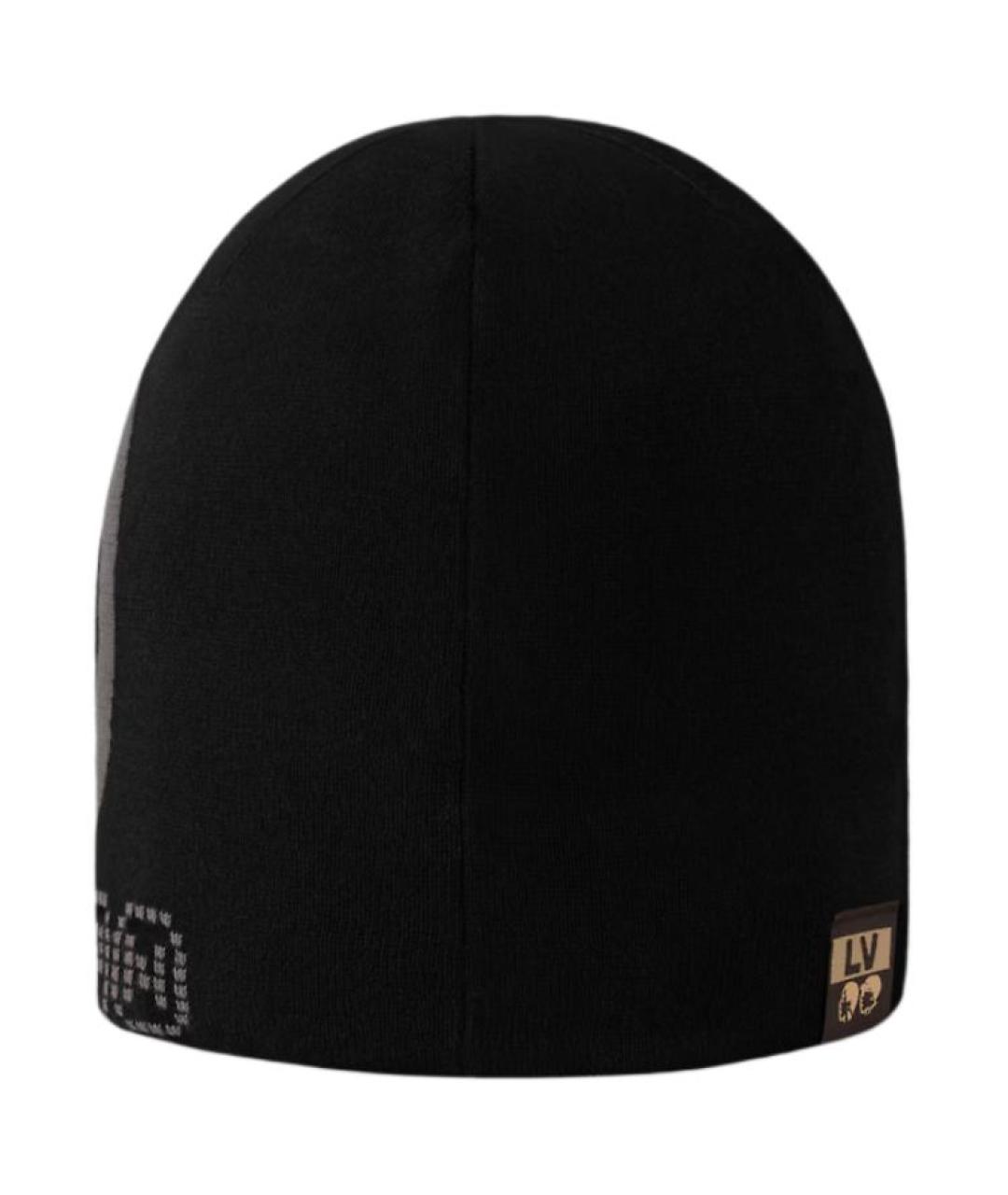 LOUIS VUITTON Черная хлопковая шапка, фото 3