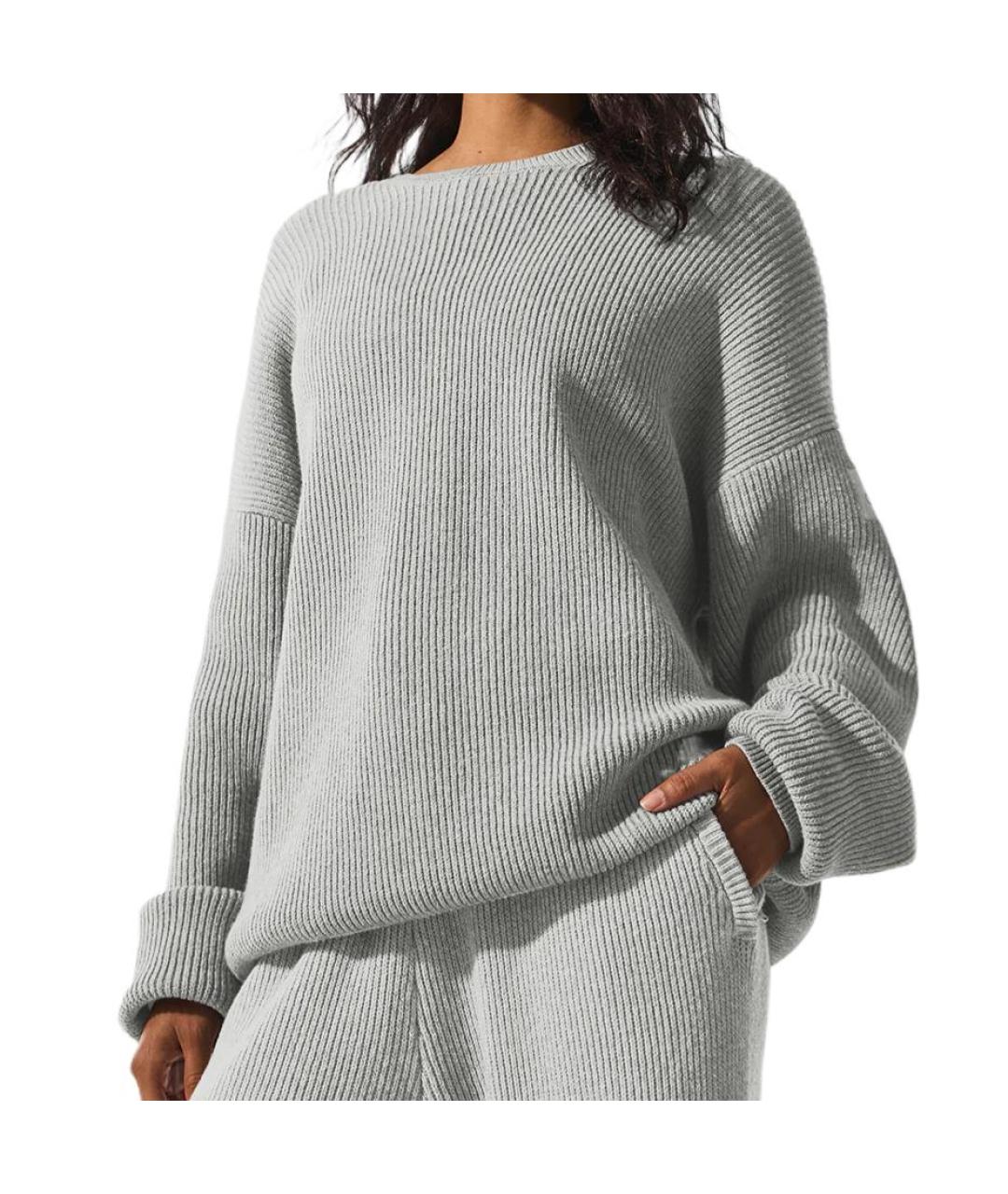 ALO YOGA Серый джемпер / свитер, фото 3