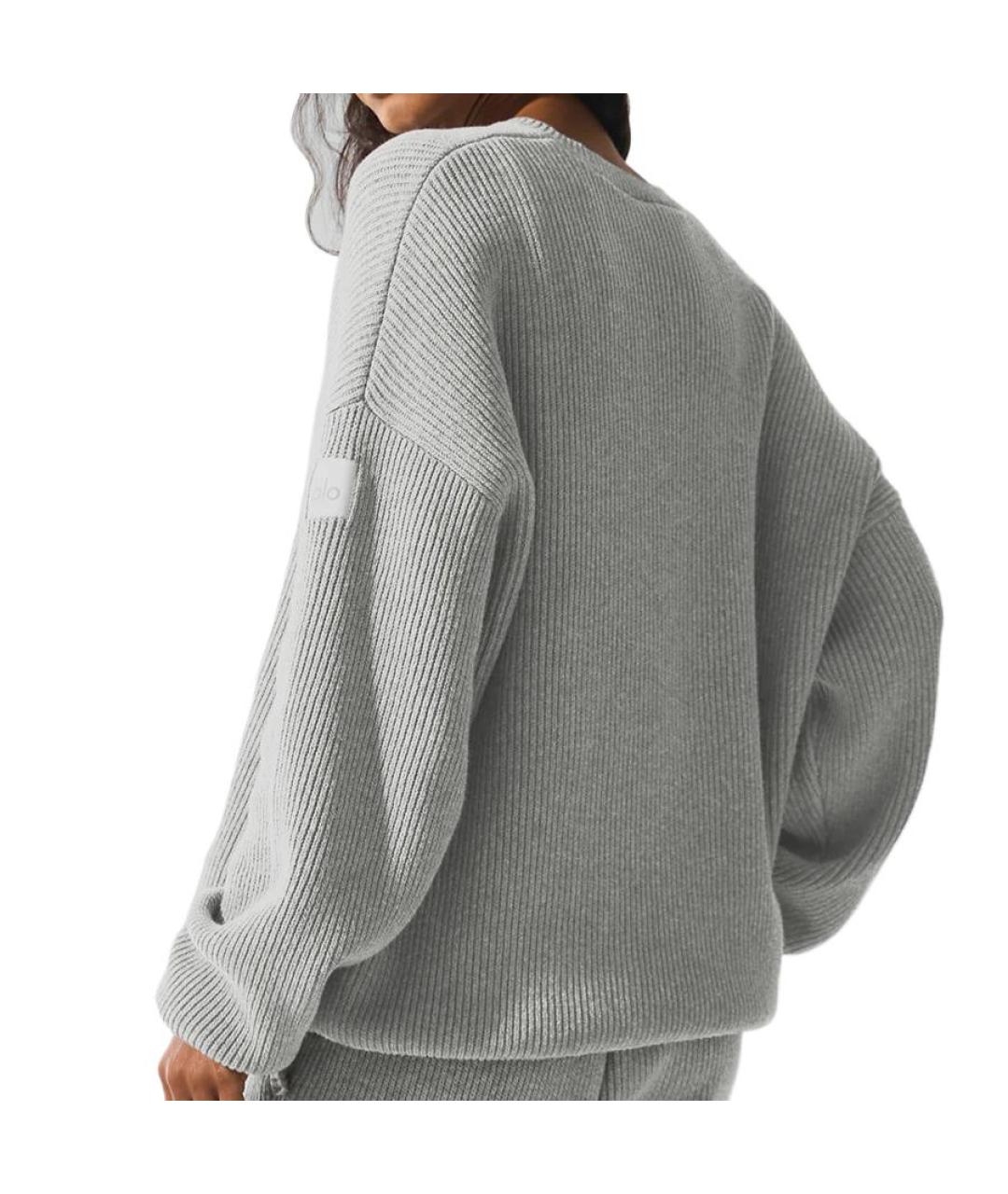 ALO YOGA Серый джемпер / свитер, фото 2