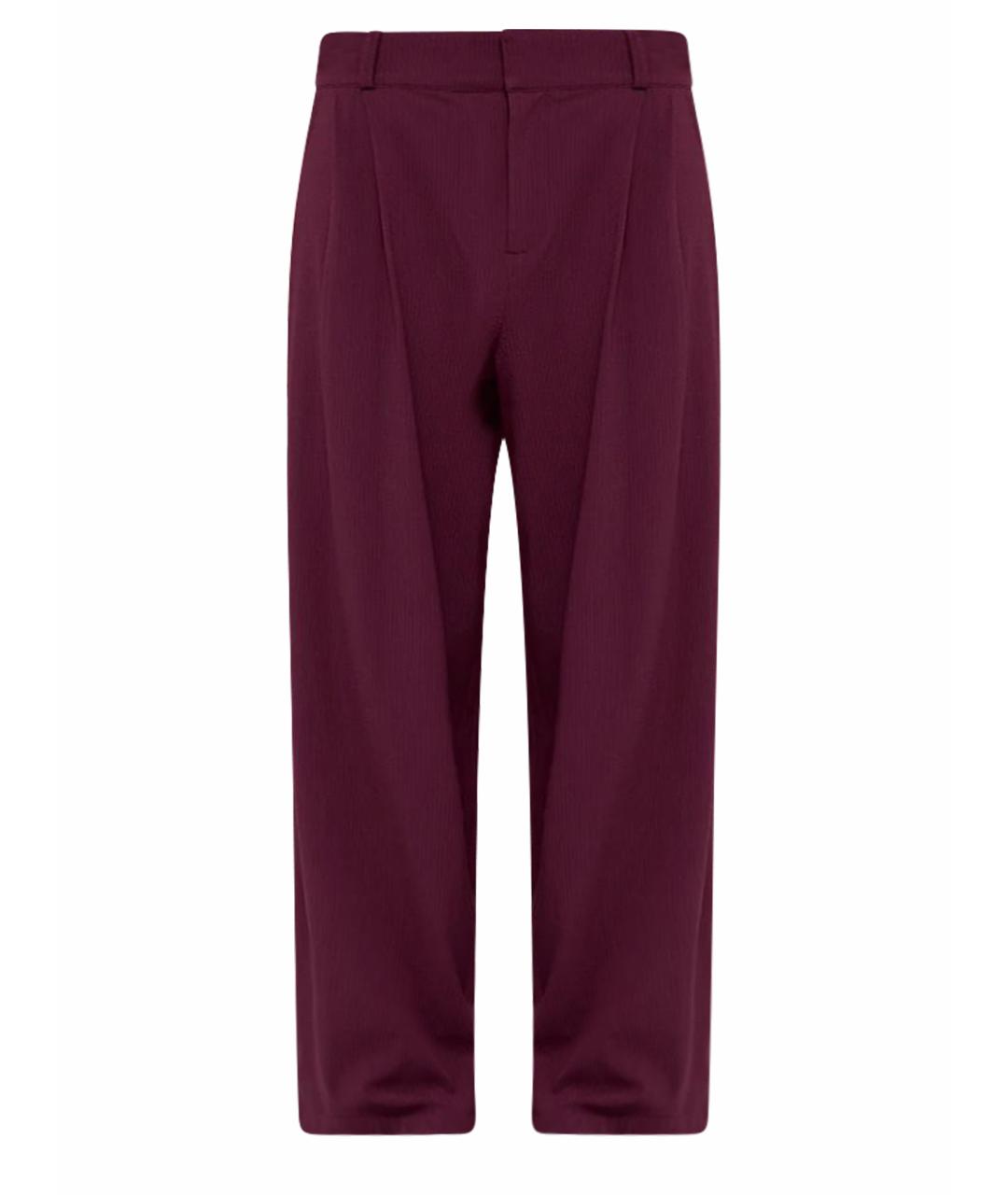 ALO YOGA Бордовые прямые брюки, фото 1