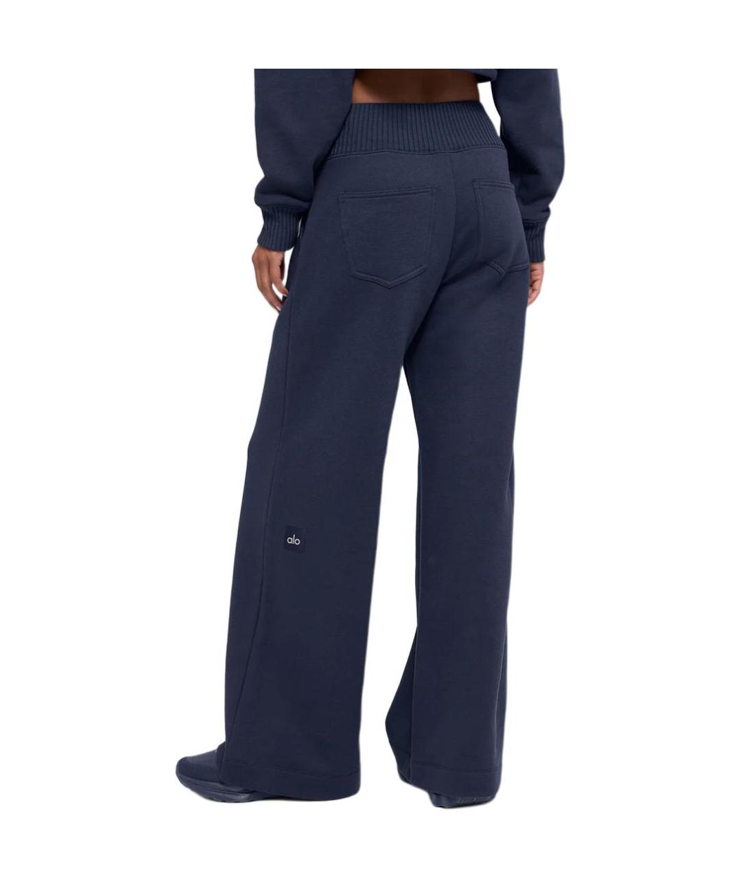 ALO YOGA Синие прямые брюки, фото 2