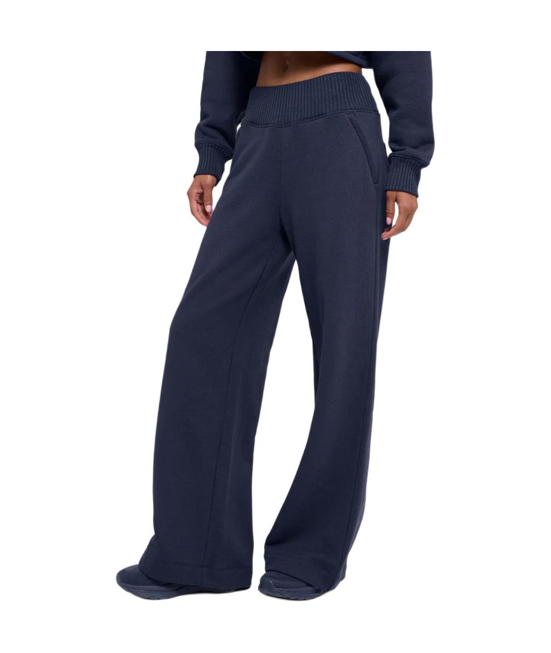 ALO YOGA Синие прямые брюки, фото 3