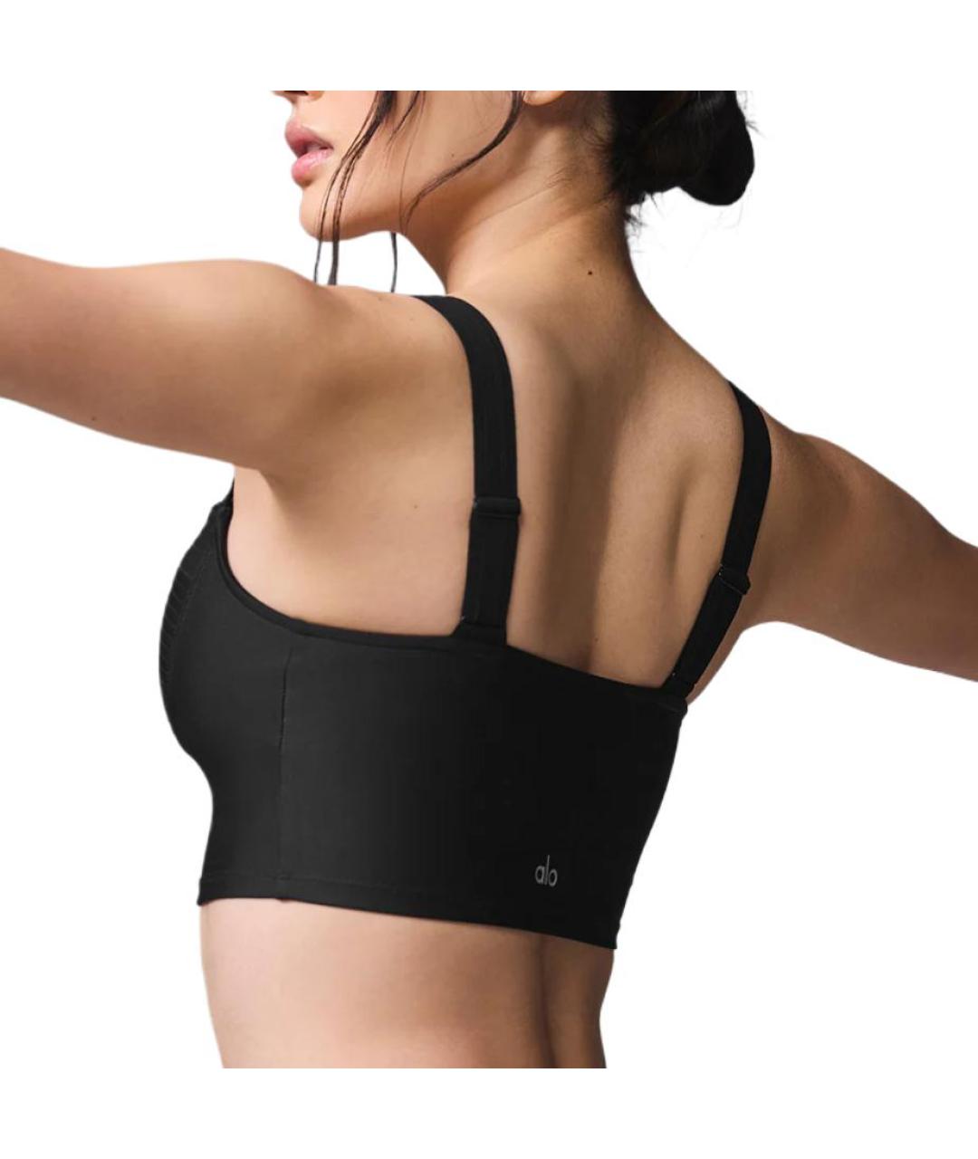 ALO YOGA Черная майка, фото 3