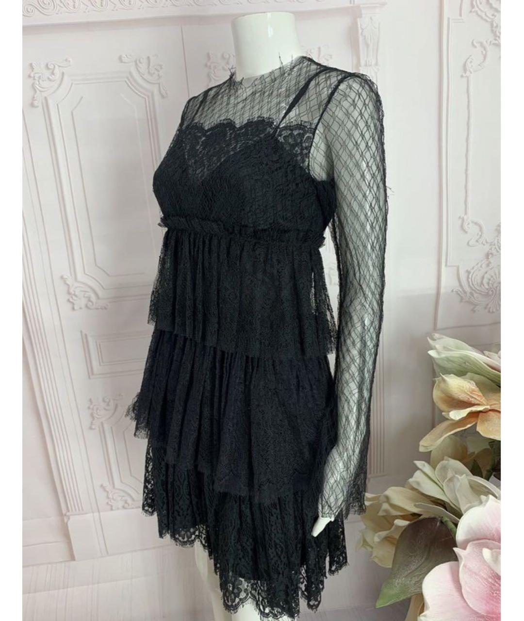 DOLCE&GABBANA Черное полиамидовое коктейльное платье, фото 8