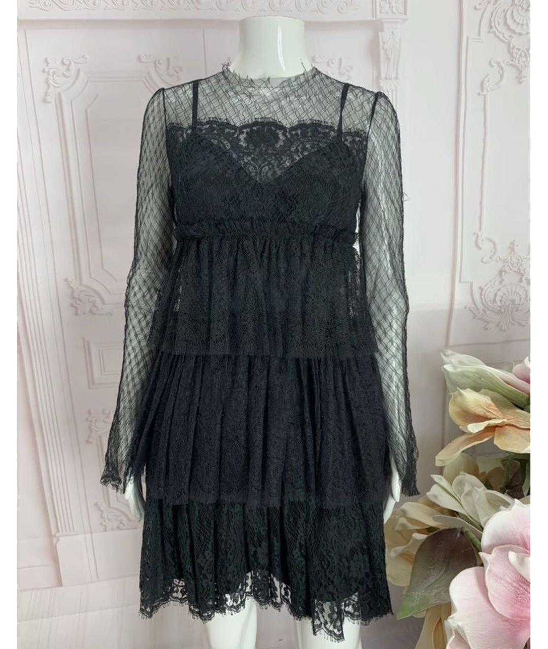 DOLCE&GABBANA Черное полиамидовое коктейльное платье, фото 5