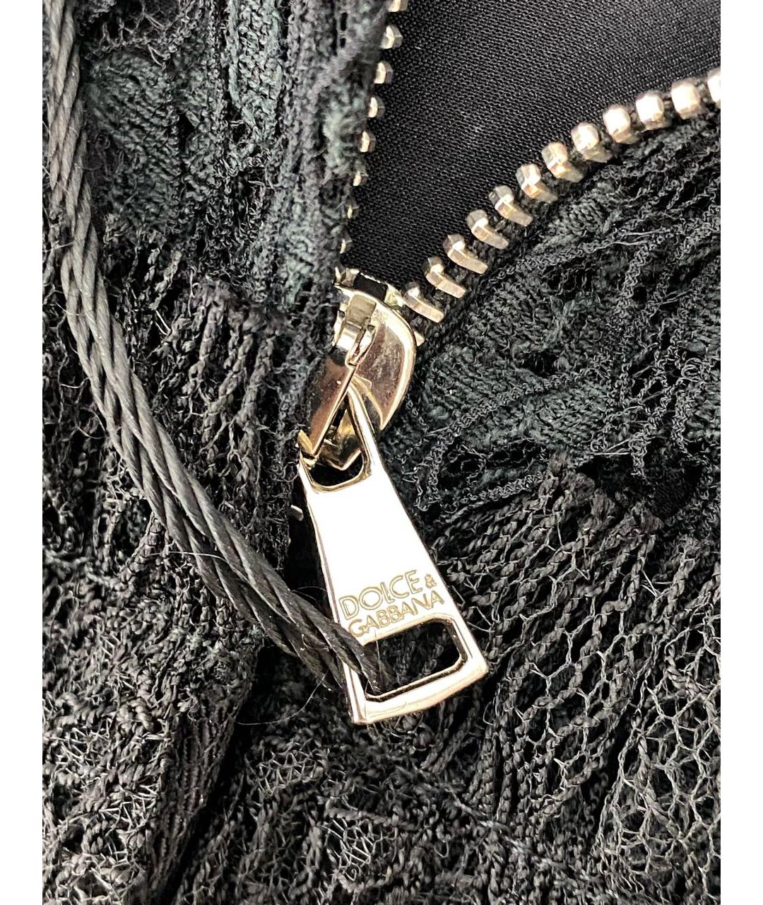 DOLCE&GABBANA Черное полиамидовое коктейльное платье, фото 4